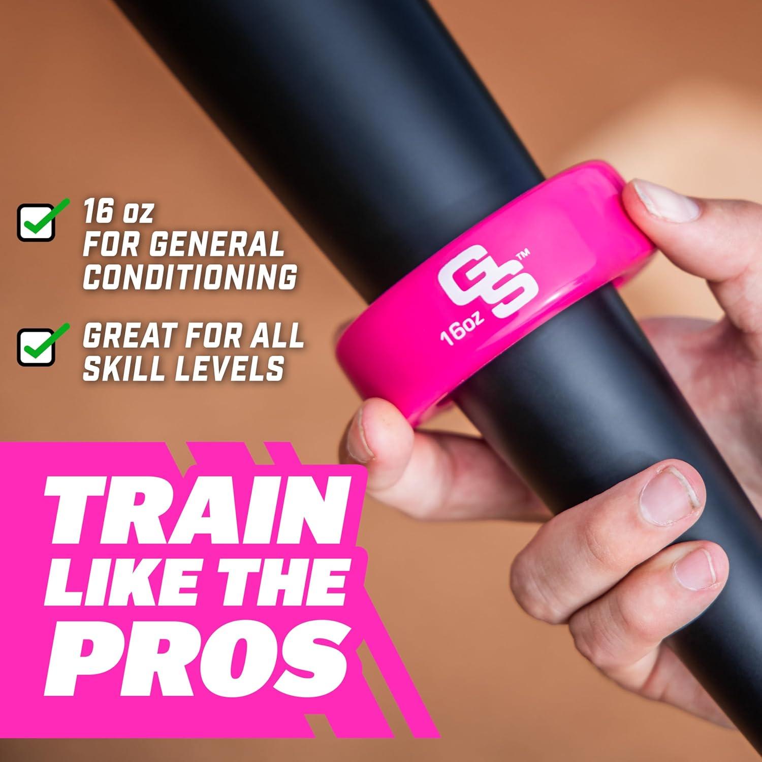 imageGoSports Baseball and Softball Bat Weight 16 oz Bat Donut for Youth and Adult Baseball ampamp Softball Bat AccessoriesPink