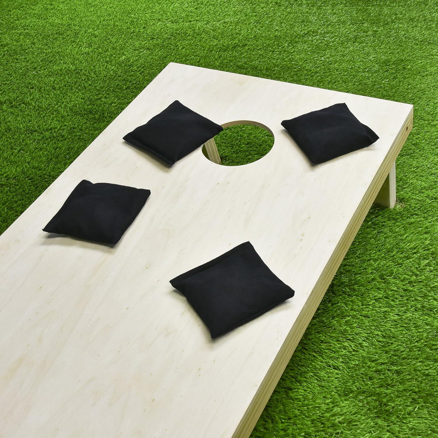 imageGoSports Cornhole Bean Bags Set of 416 Colors Available Regulation All Weather Mix and MatchBlack