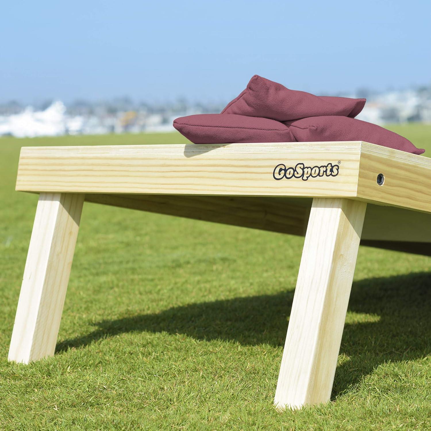 imageGoSports Cornhole Bean Bags Set of 416 Colors Available Regulation All Weather Mix and MatchCrimson Burgundy