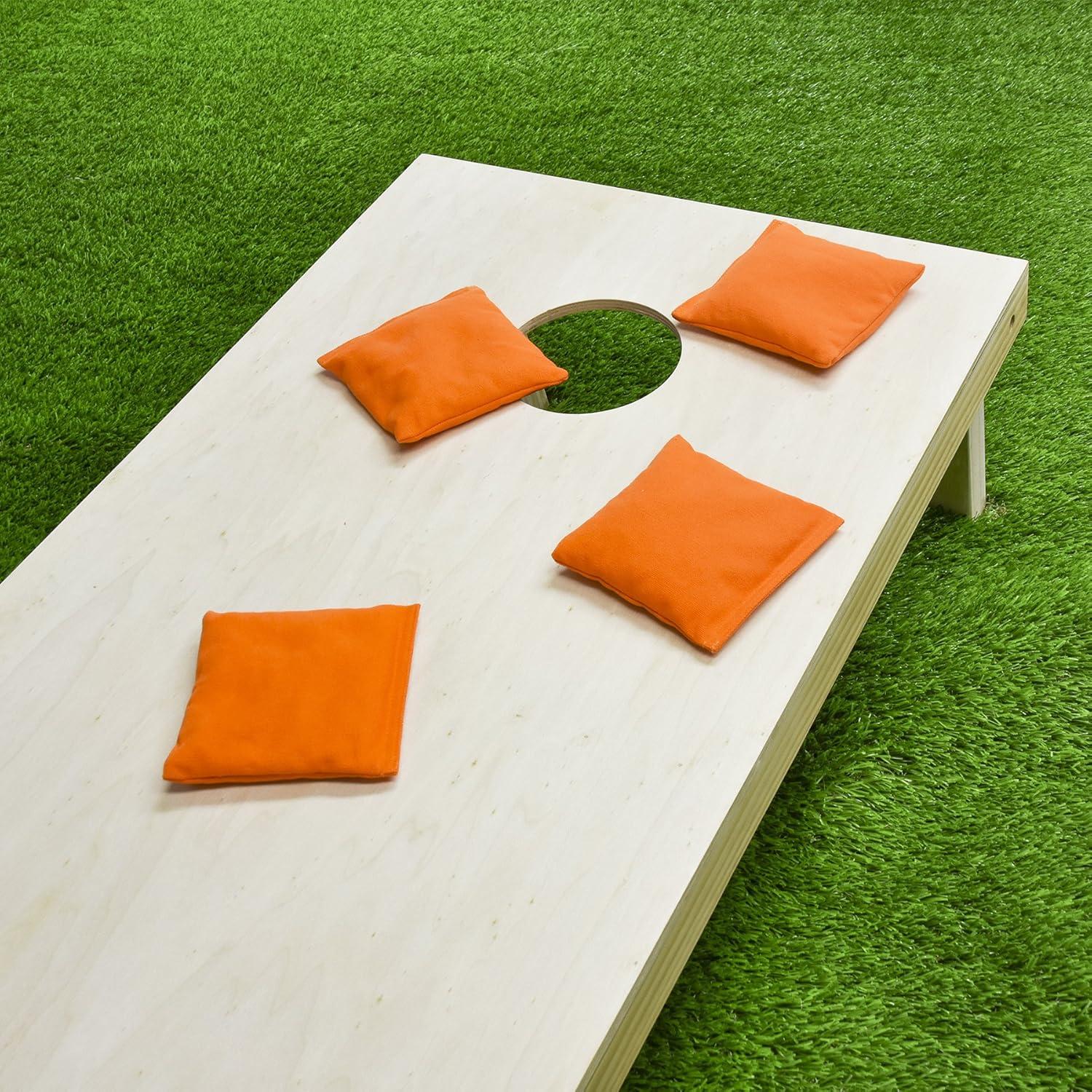 imageGoSports Cornhole Bean Bags Set of 416 Colors Available Regulation All Weather Mix and MatchOrange