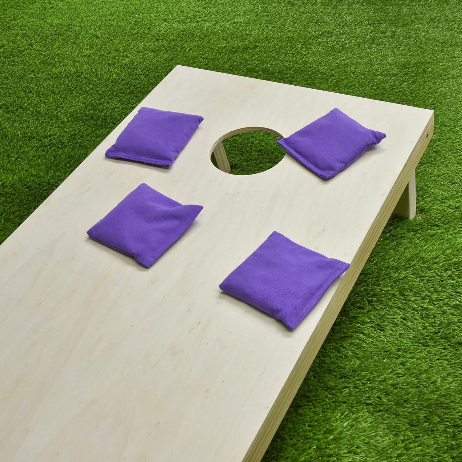 imageGoSports Cornhole Bean Bags Set of 416 Colors Available Regulation All Weather Mix and MatchPurple