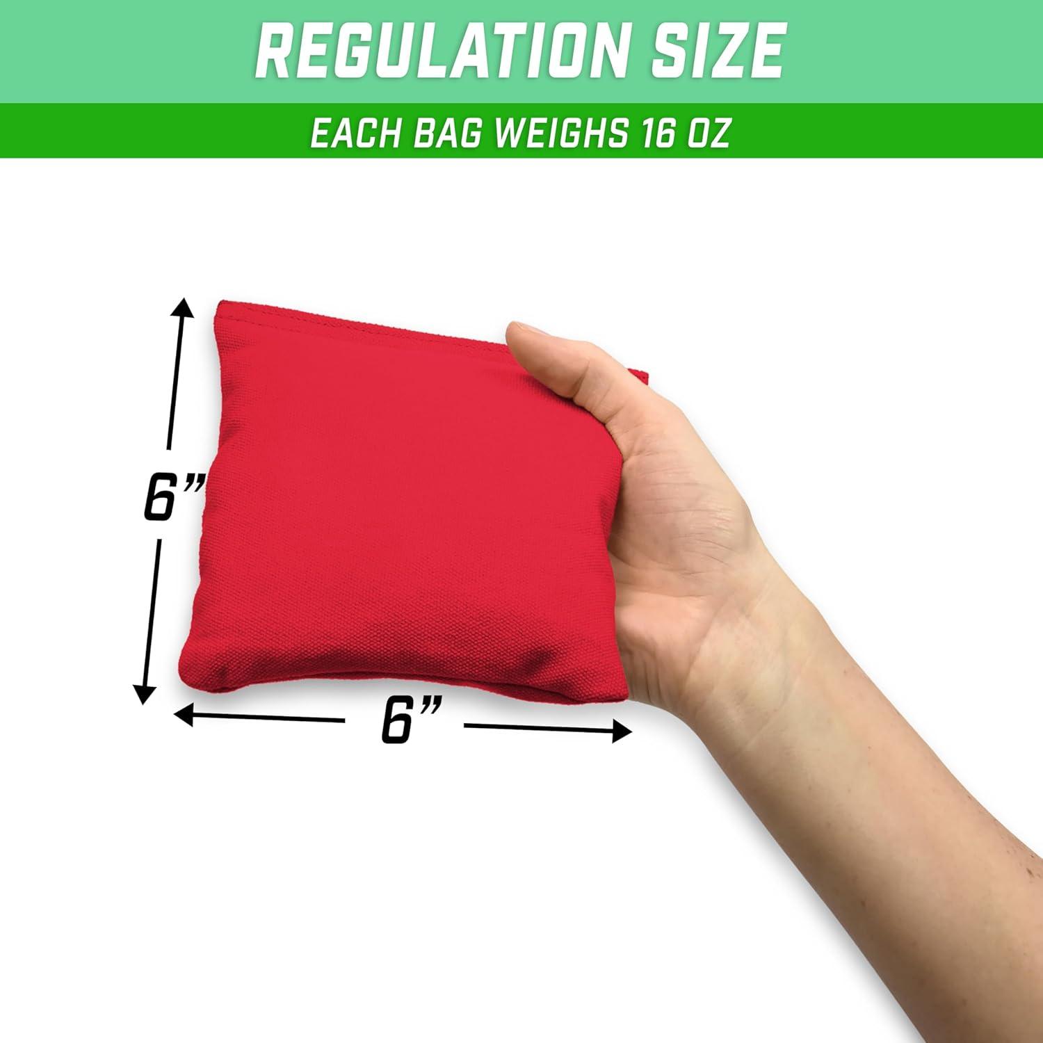 imageGoSports Cornhole Bean Bags Set of 416 Colors Available Regulation All Weather Mix and MatchRed