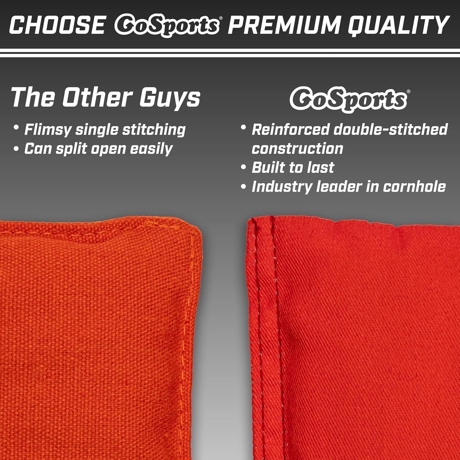 imageGoSports Cornhole Bean Bags Set of 416 Colors Available  Regulation All Weather Mix and MatchWhite