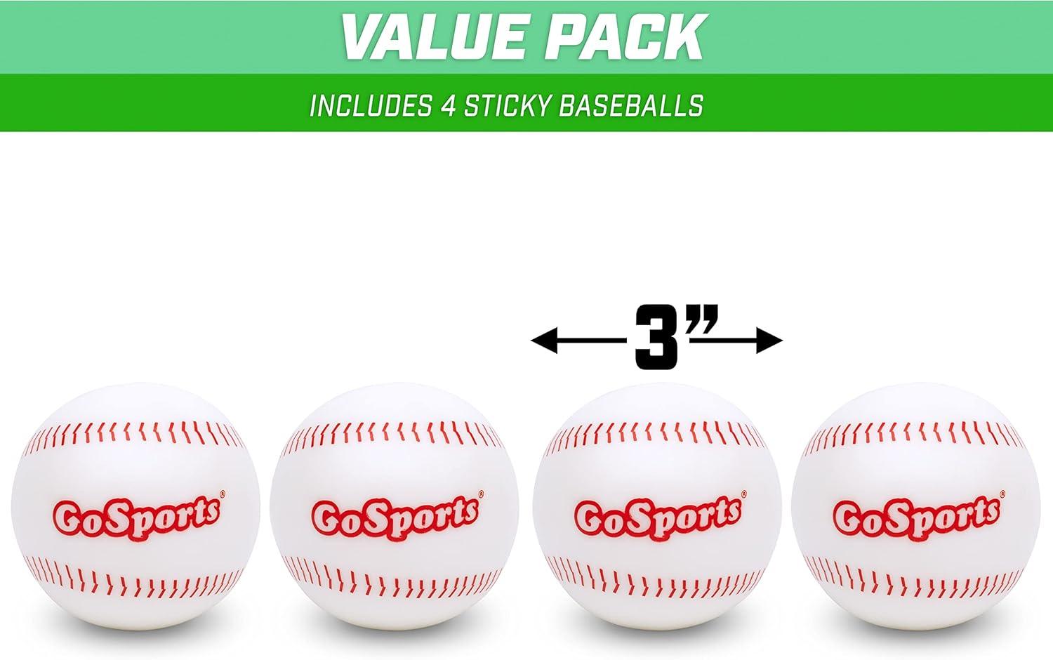 imageGoSports Pitch N Stick Kids Baseball Pitching Game Choose Between Wall Poster Game Set or 4 Replacement Sticky Ball BaseballsWithout Target