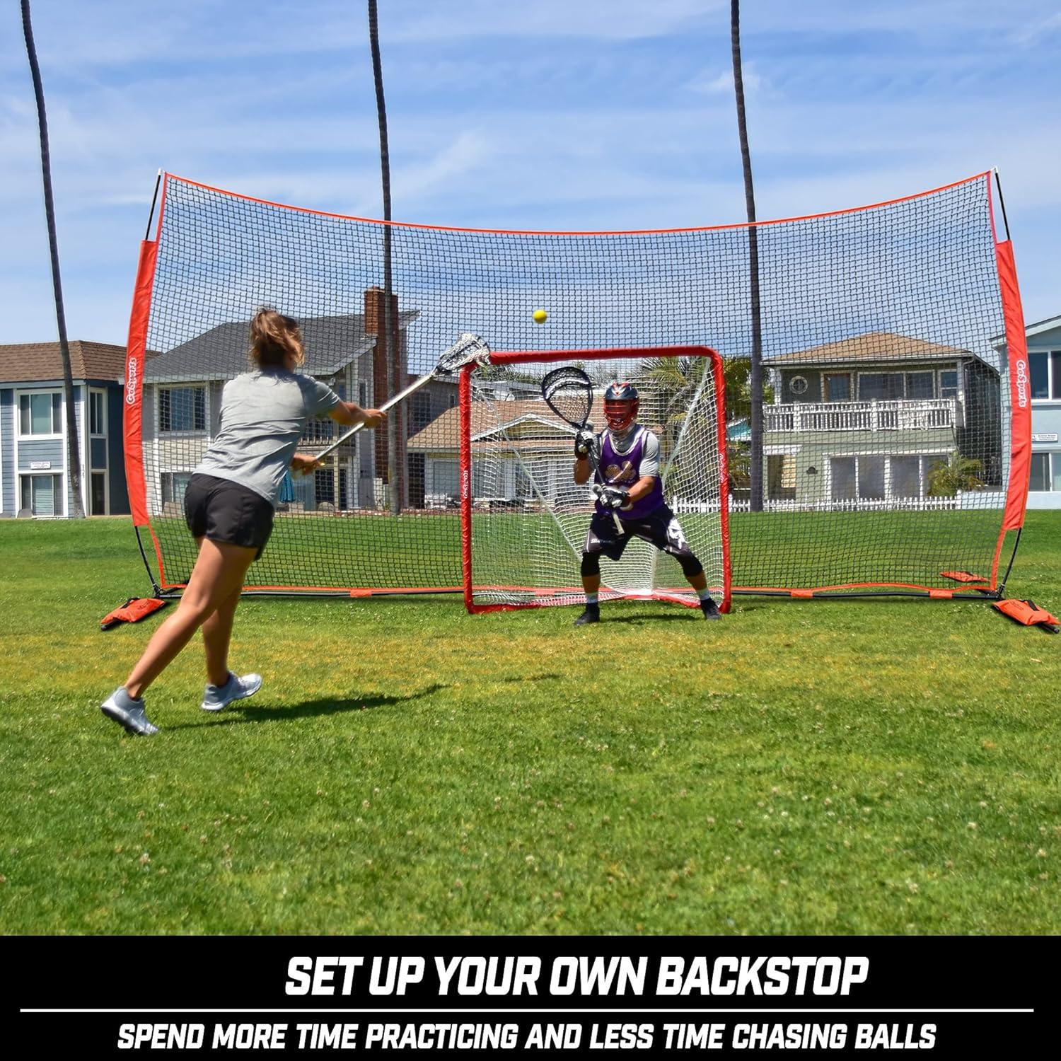 imageGoSports Portable Sports Barrier Net 12 ft x 9 ft or 20 ft x 10 ft Great for Any Sport Includes Carry Bag20 ft x 10 ft