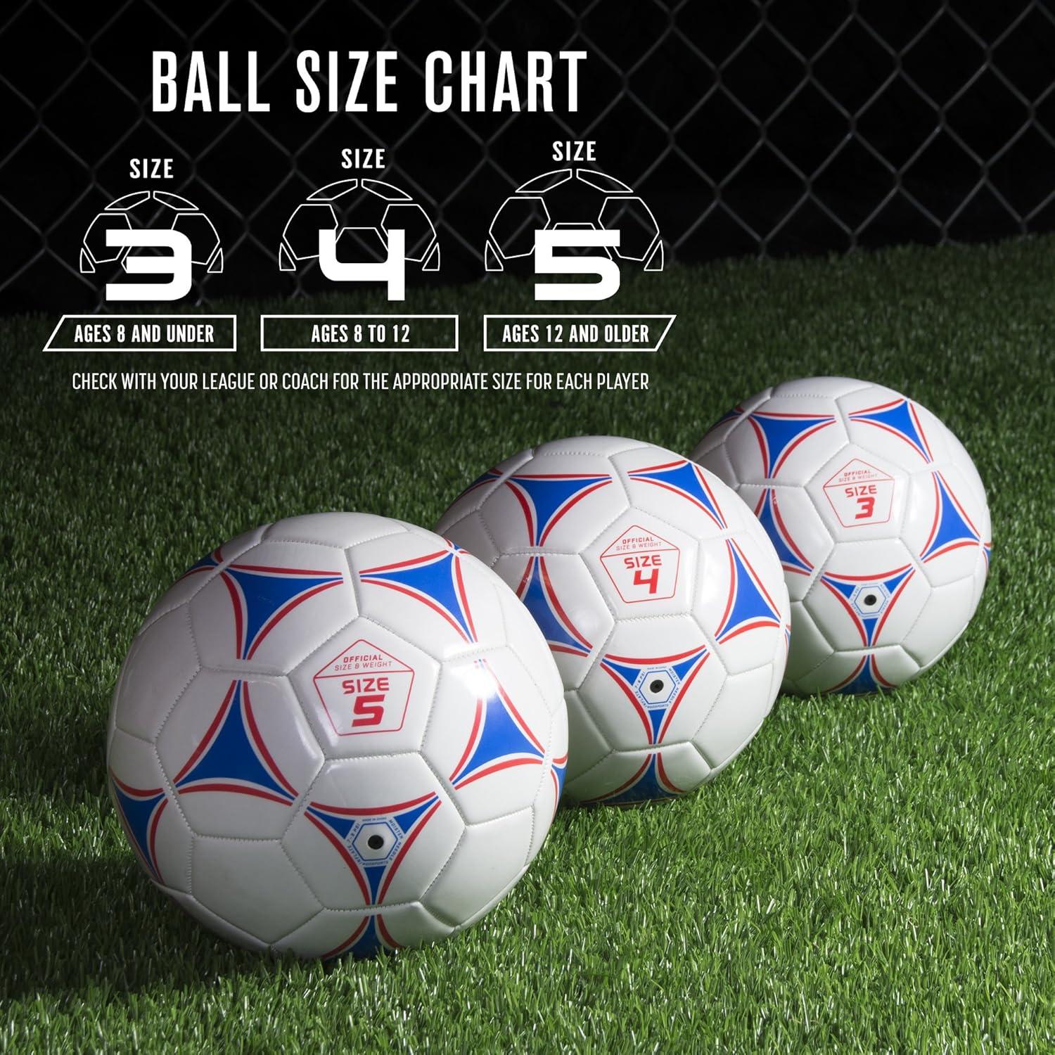 imageGoSports Premier Soccer Balls Single or 6 Pack Sizes 3 4 5 with Ball PumpSingle Ball Size 4