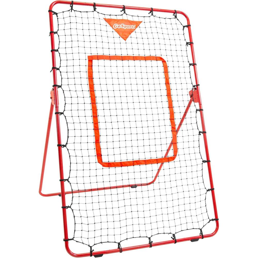 imageGoSports Baseball ampamp Softball Pitching and Fielding Rebounder  Pitch Back Net  Choose Your SizeRed