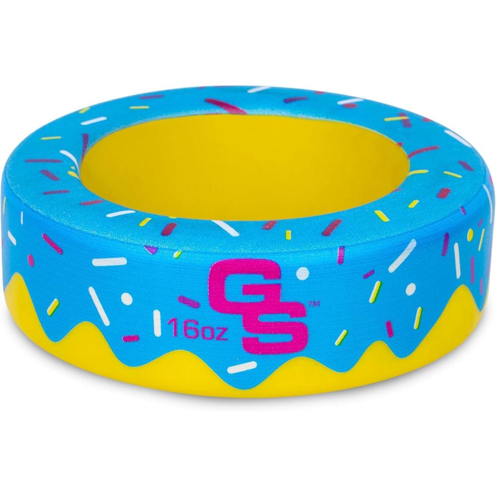 imageGoSports Baseball and Softball Bat Donut  16 oz Baseball Drip Bat Weight for Youth and Adult  Blue or PinkBlue