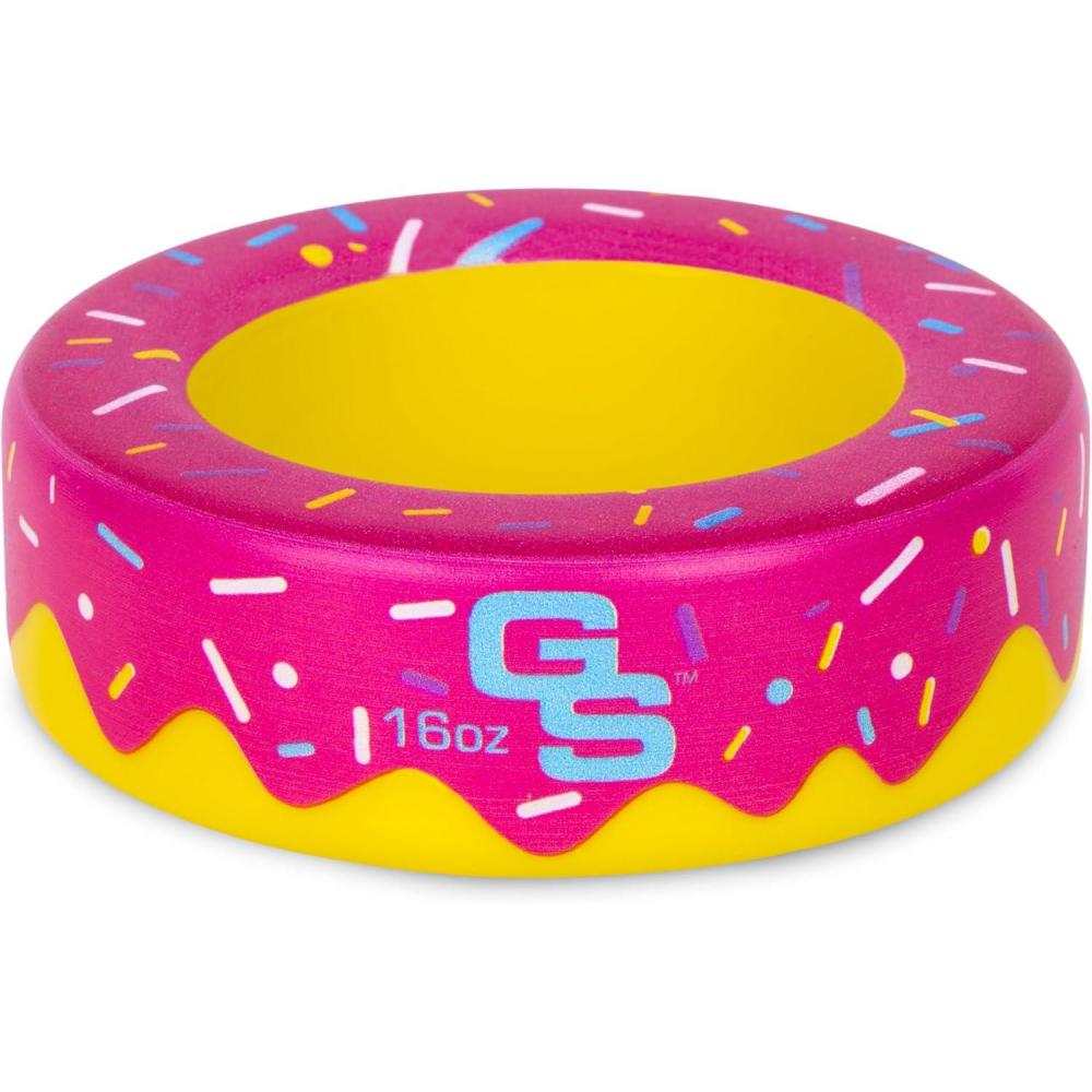 imageGoSports Baseball and Softball Bat Donut 16 oz Baseball Drip Bat Weight for Youth and Adult Blue or PinkPink