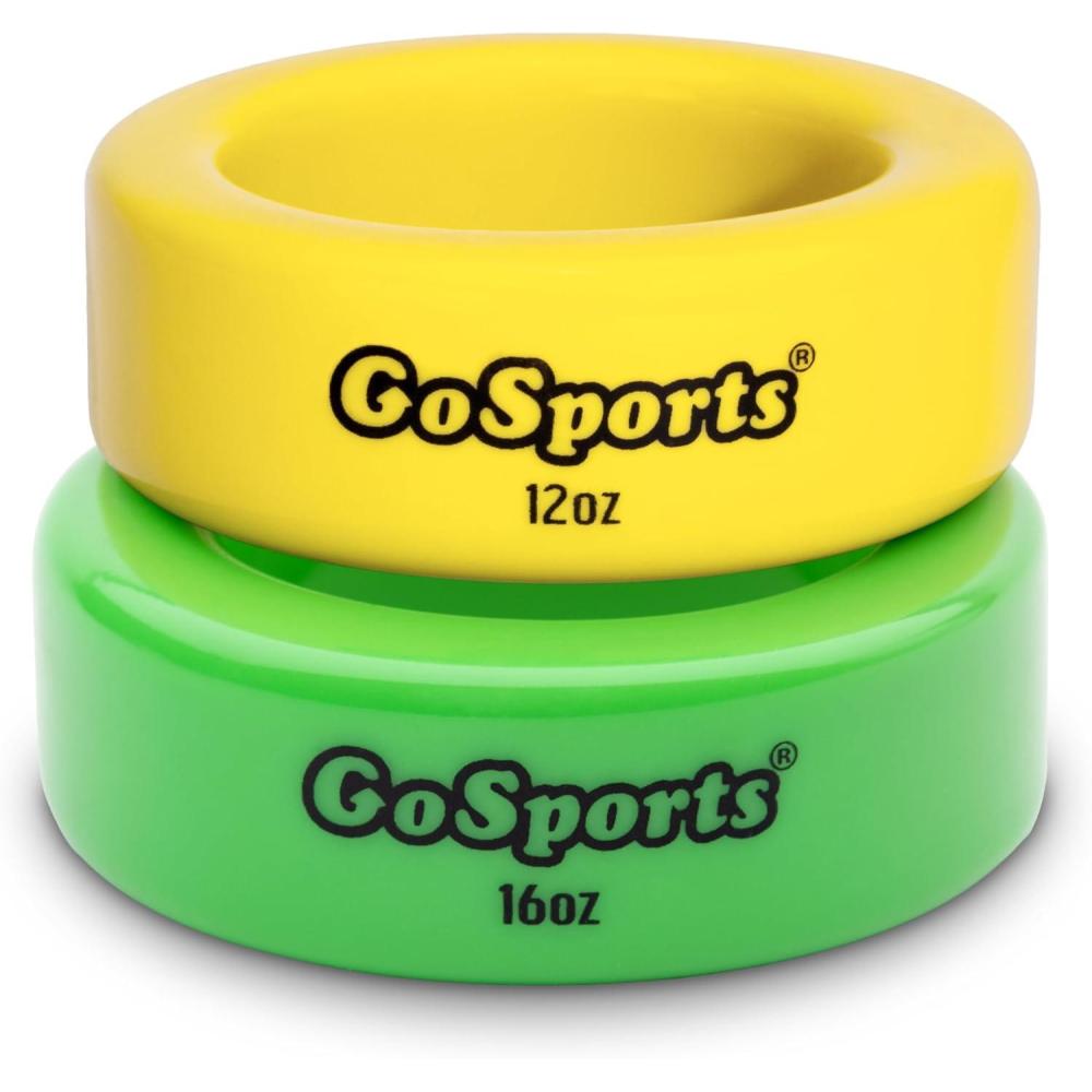 imageGoSports Baseball and Softball Bat Weights  2 Pack Baseball Donuts  16 oz ampamp 12 oz