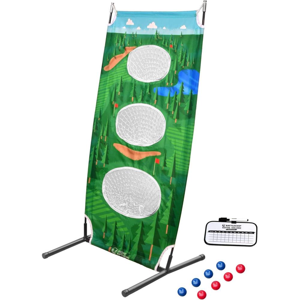 imageGoSports BattleChip Vertical Challenge Backyard Golf Cornhole Game Fun New Cornhole Chipping Game for All Abilities