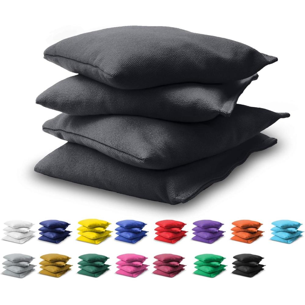 imageGoSports Cornhole Bean Bags Set of 416 Colors Available Regulation All Weather Mix and MatchDark Gray