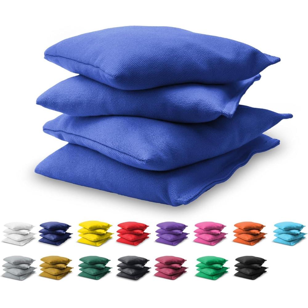 imageGoSports Cornhole Bean Bags Set of 416 Colors Available  Regulation All Weather Mix and MatchRoyal Blue