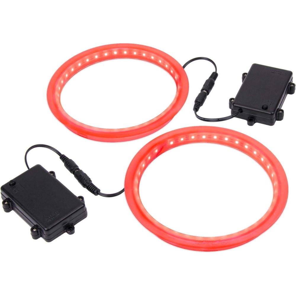 imageGoSports Cornhole Light Up LED Ring Kit 2pc Set  Red White or Blue  Compatible with All Cornhole GamesRed