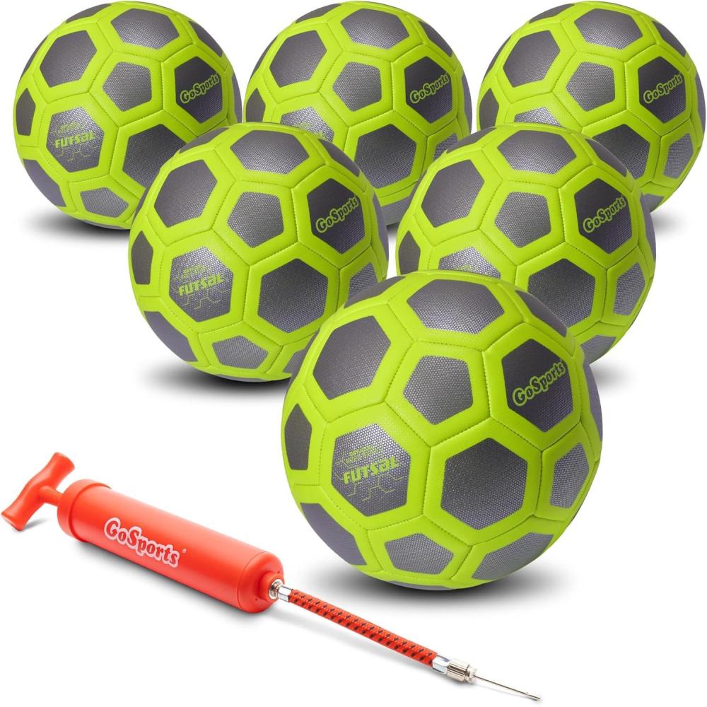 imageGoSports Elite Futsal Balls  Choose Single or Six Pack  Great for Indoor or Outdoor Futsal Games or Practice  Includes Pump6 Pack