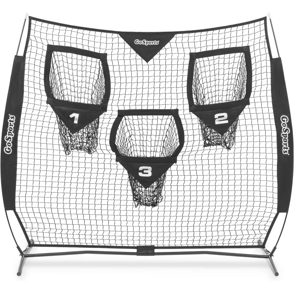 imageGoSports Football Throwing Net  8 x 8 ft or 6 x 6 ft Nets  Choose Black or Red6 x 6 ft Black