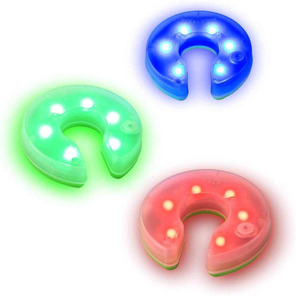 imageGoSports Light Up Golf Hole Lights 3 Pack  Great for Low Light Golf Play Putting Practice Chipping Practice and More