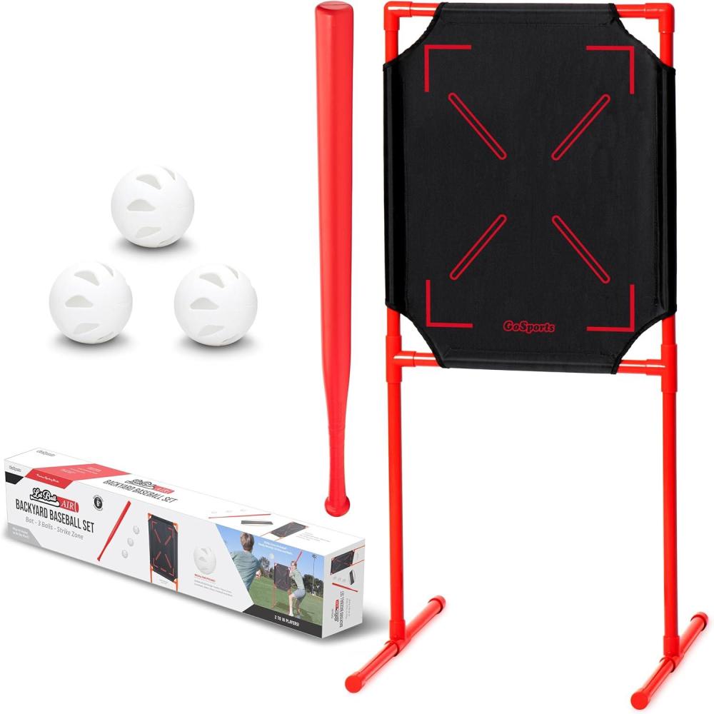 imageGoSports LotBall AIR Backyard Baseball Bat Ball and Strike Zone Set  Plastic Baseball Game for Kids