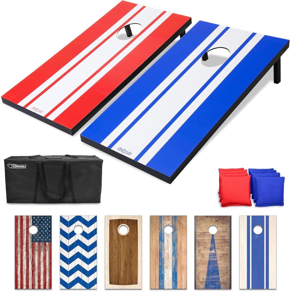 imageGoSports Portable Cornhole Sets 8 Styles  Choose 4 x 2 ft or 3 x 2 ft  Boards Include 8 Bean Bags Travel Case and Game Rules4 x 2 ft Classic