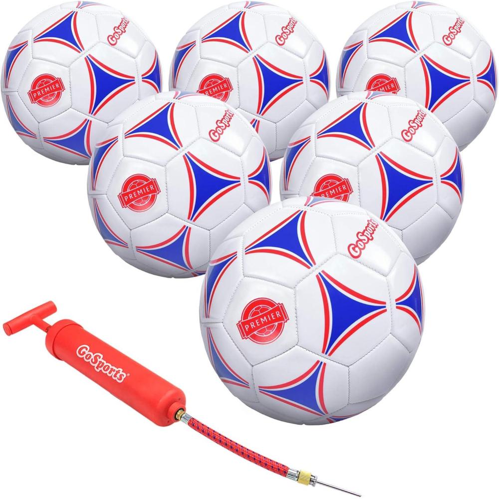 imageGoSports Premier Soccer Balls  Single or 6 Pack  Sizes 3 4 5 with Ball Pump6 Pack  Size 3