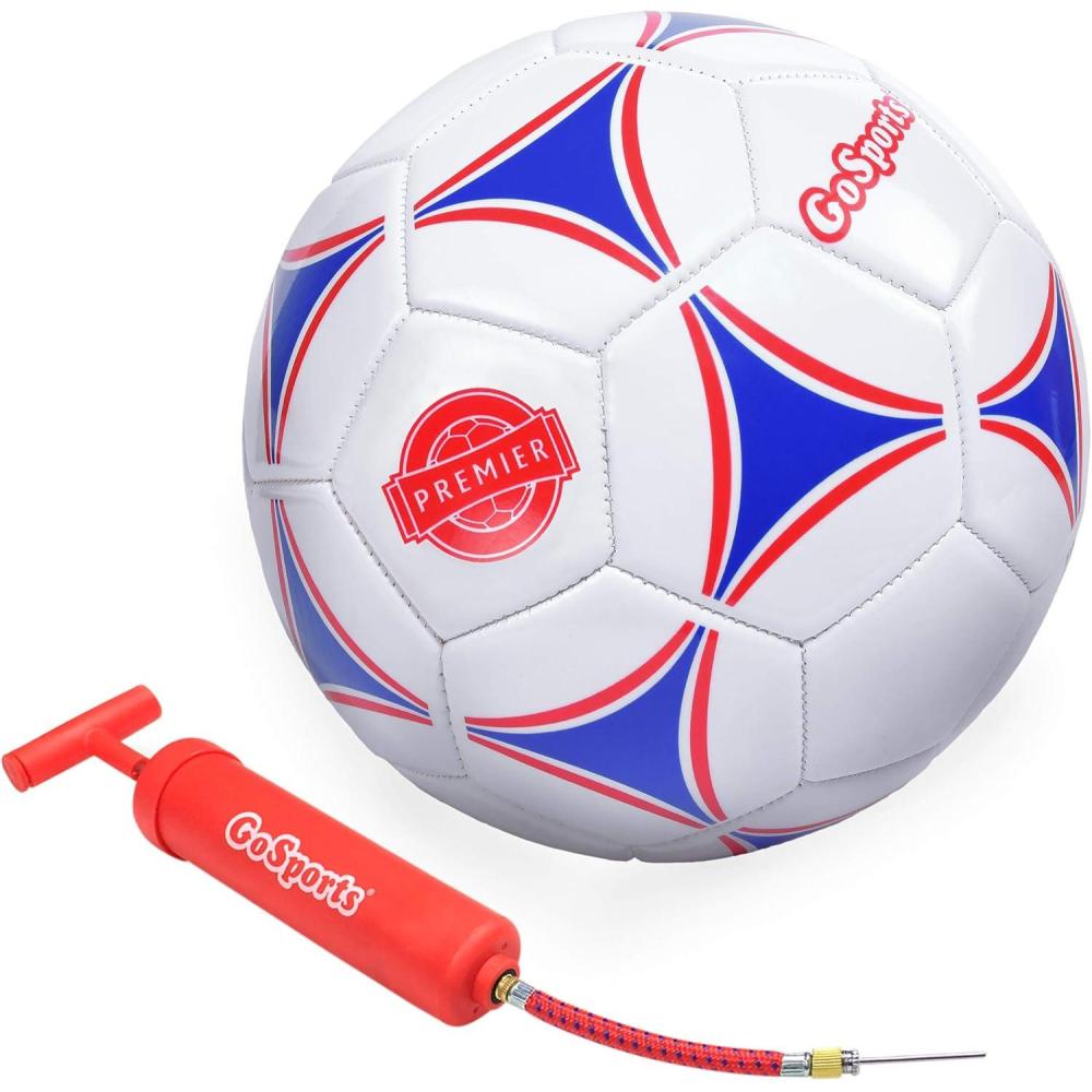 imageGoSports Premier Soccer Balls Single or 6 Pack Sizes 3 4 5 with Ball PumpSingle Ball Size 4