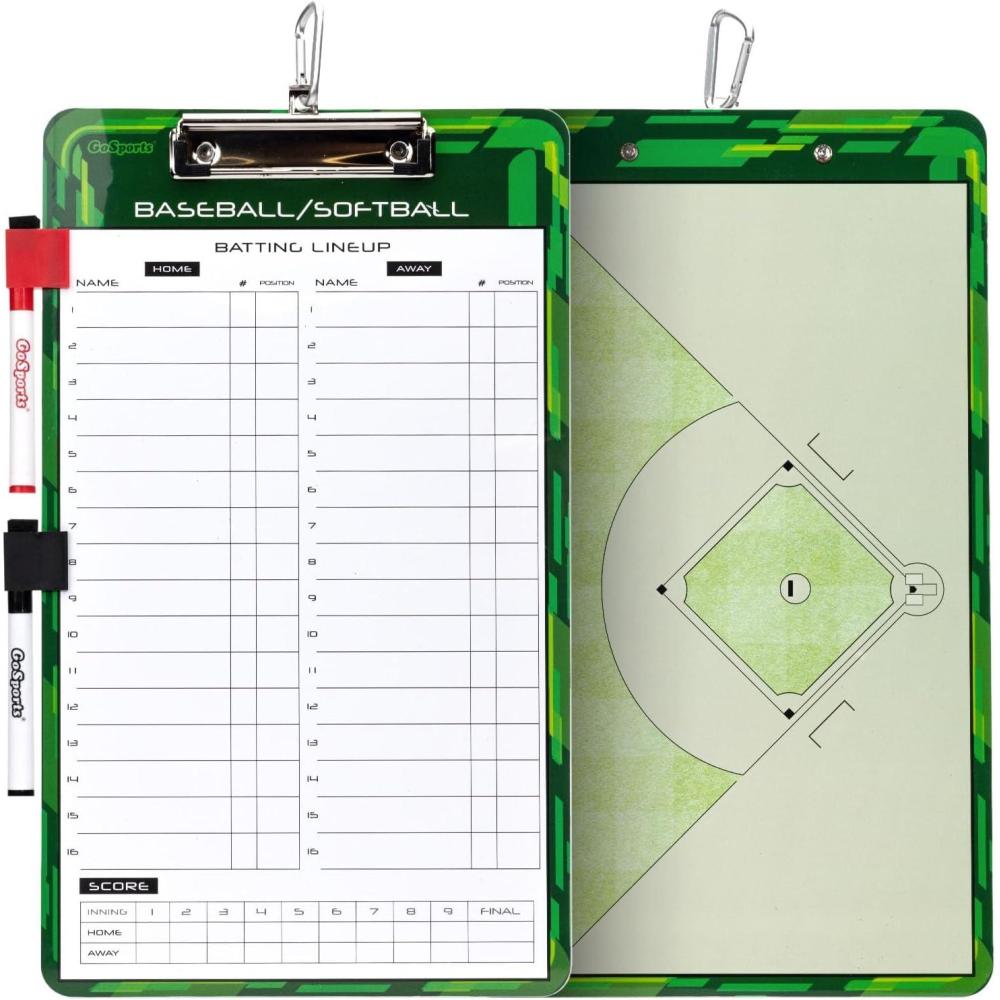 imageGoSports Premium Dry Erase Coaches Clipboards  Basketball Baseball Football Soccer Hockey Volleyball LacrosseBaseball  Softball