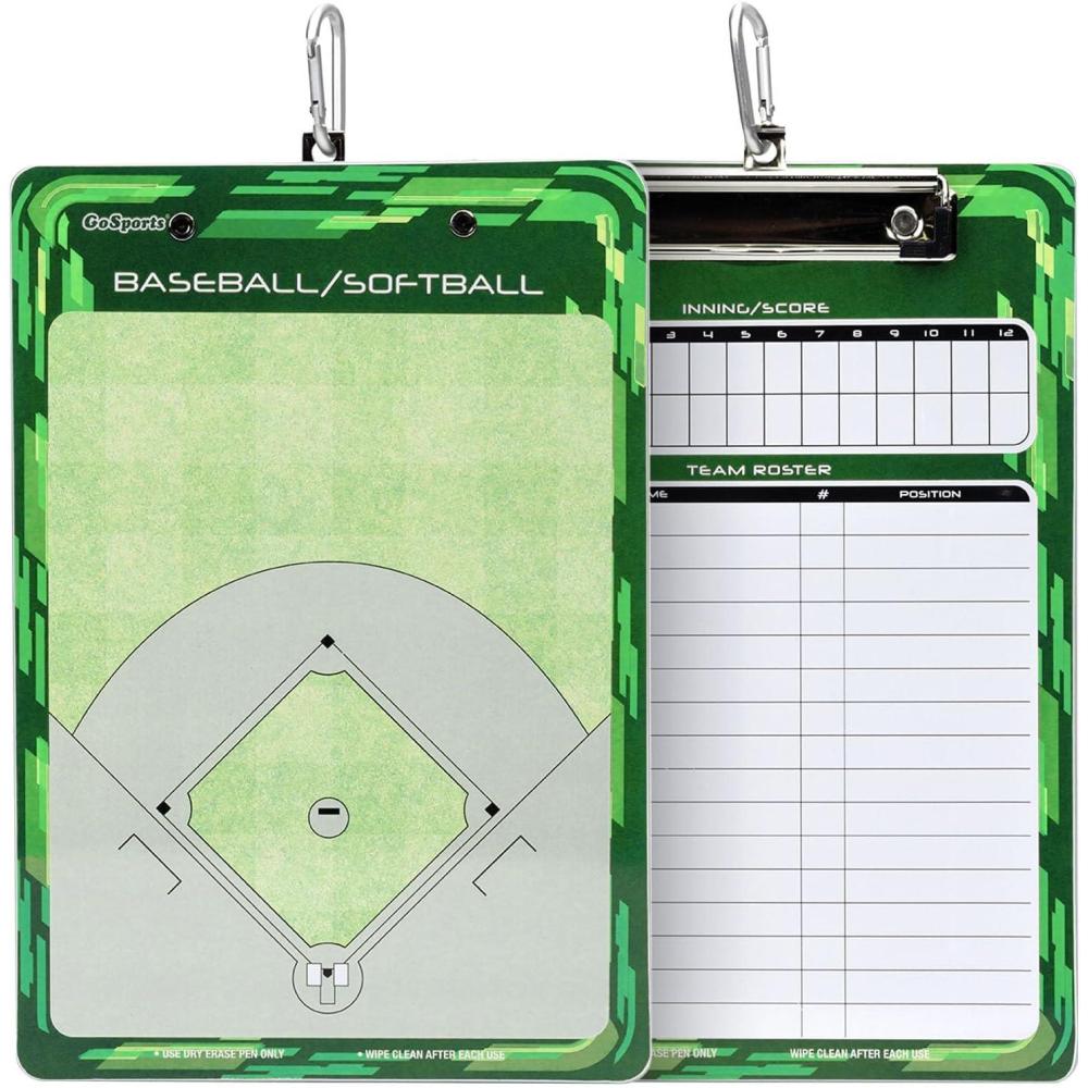 imageGoSports Premium Dry Erase Coaches Clipboards  Basketball Baseball Football Soccer Hockey Volleyball LacrosseBaseball  Softball Mini
