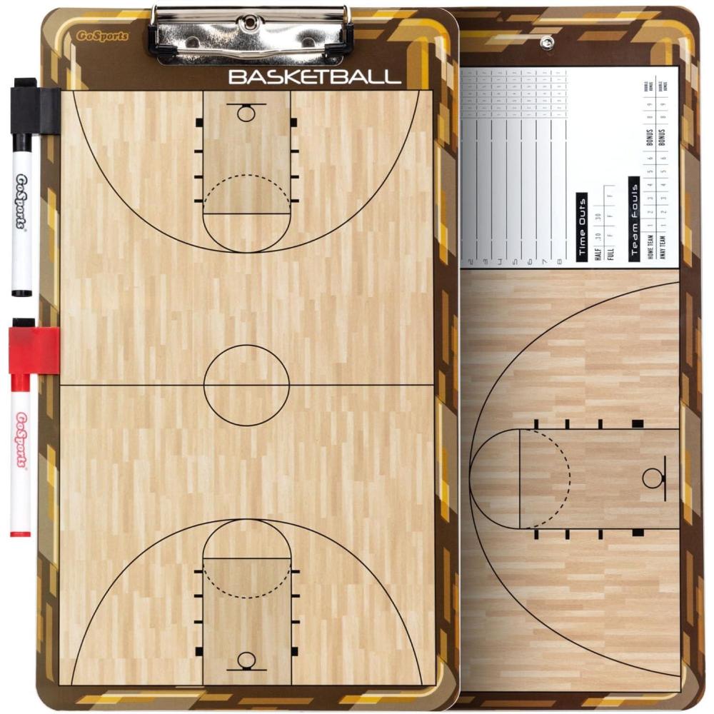 imageGoSports Premium Dry Erase Coaches Clipboards  Basketball Baseball Football Soccer Hockey Volleyball LacrosseBasketball