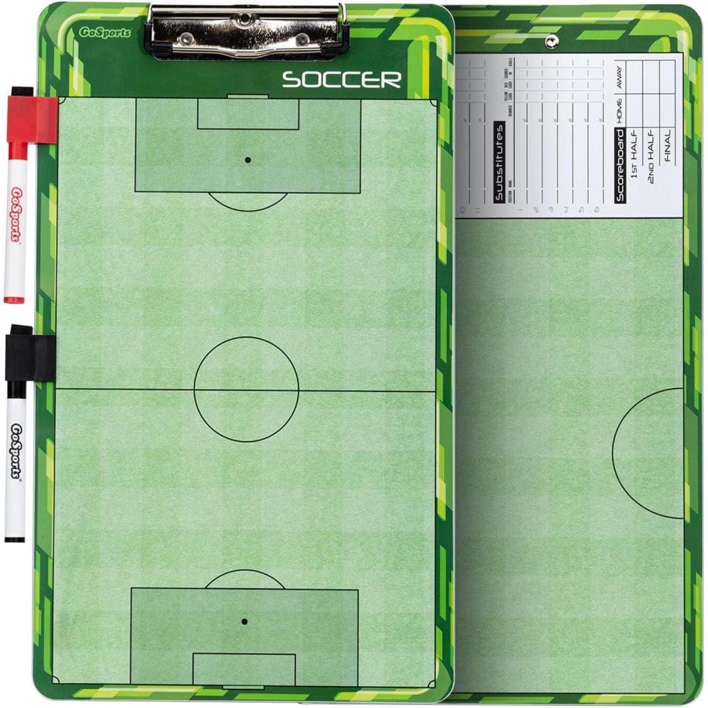 imageGoSports Premium Dry Erase Coaches Clipboards  Basketball Baseball Football Soccer Hockey Volleyball LacrosseSoccer