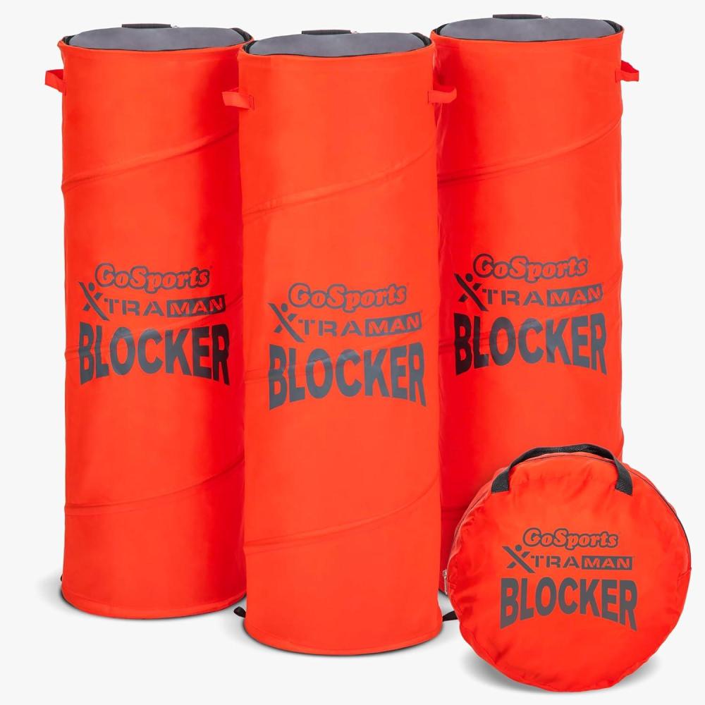 imageGoSports XTRAMAN Blocker PopUp Defenders 3 Pack  Regular Size MultiSport Blocking Dummy  Training Equipment for Basketball Football ampamp Soccer