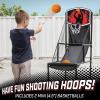 GoSports 2 in 1 Basketball & Football Toss Arcade Game – Indoor & Outdoor Toy Hoop for Kids Ages 3-8