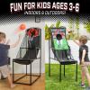 GoSports 2 in 1 Basketball & Football Toss Arcade Game – Indoor & Outdoor Toy Hoop for Kids Ages 3-8