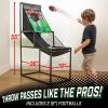 GoSports 2 in 1 Basketball & Football Toss Arcade Game – Indoor & Outdoor Toy Hoop for Kids Ages 3-8