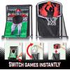 GoSports 2 in 1 Basketball & Football Toss Arcade Game – Indoor & Outdoor Toy Hoop for Kids Ages 3-8
