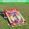 GoSports 3 x 2 ft Arcade Cornhole Game – Portable Bean Bag Toss Game for Kids and Adults(Red  Multi)