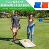 GoSports 3 x 2 ft Cornhole Board Set – Portable Outdoor Toss Game for Adults & Family – Includes Set of 8 Bean Bags with Built-in Storage – Choose Your Style(Bright Rustic)