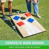 GoSports 3 x 2 ft Cornhole Board Set – Portable Outdoor Toss Game for Adults & Family – Includes Set of 8 Bean Bags with Built-in Storage – Choose Your Style(Bright Rustic)