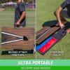 GoSports 3 x 2 ft Cornhole Board Set – Portable Outdoor Toss Game for Adults & Family – Includes Set of 8 Bean Bags with Built-in Storage – Choose Your Style(Dark Rustic)