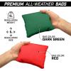 GoSports 4 ft x 2 ft Commercial Grade Cornhole Boards Set – Natural Wood Cornhole Boards, Choose From Different Bean Bag Color Combinations(Red & Dark Green)