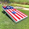 GoSports 4 x 2 ft All Weather Cornhole Boards – American Flag, Red, or Blue – Game Set Includes 8 Bean Bags & Rules(America)