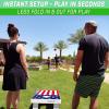GoSports 4 x 2 ft All Weather Cornhole Boards – American Flag, Red, or Blue – Game Set Includes 8 Bean Bags & Rules(America)