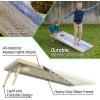 GoSports 4 x 2 ft All Weather Cornhole Boards – Rustic, Reed Camo, Woodland Camo, or Wood – 2 Regulation Size ToughToss Boards, 8 Bean Bags, and Carry Case(Rustic Design)