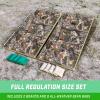 GoSports 4 x 2 ft All Weather Cornhole Boards – Rustic, Reed Camo, Woodland Camo, or Wood – 2 Regulation Size ToughToss Boards, 8 Bean Bags, and Carry Case(Woodland Camo)