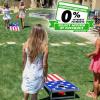 GoSports 4 x 2 ft Aluminum Cornhole Game Sets – Choose LED Lights or Standard – Set Includes 2 Foldable Regulation Size Boards, 8 Bean Bags, & Rules(America)