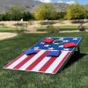 GoSports 4 x 2 ft Aluminum Cornhole Game Sets – Choose LED Lights or Standard – Set Includes 2 Foldable Regulation Size Boards, 8 Bean Bags, & Rules(America)