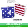 GoSports 4 x 2 ft Aluminum Cornhole Game Sets – Choose LED Lights or Standard – Set Includes 2 Foldable Regulation Size Boards, 8 Bean Bags, & Rules(America)