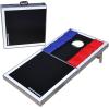 GoSports 4 x 2 ft Aluminum Cornhole Game Sets – Choose LED Lights or Standard – Set Includes 2 Foldable Regulation Size Boards, 8 Bean Bags, & Rules(Black Edition)