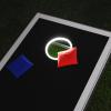 GoSports 4 x 2 ft Aluminum Cornhole Game Sets – Choose LED Lights or Standard – Set Includes 2 Foldable Regulation Size Boards, 8 Bean Bags, & Rules(LED Black Edition)