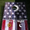 GoSports 4 x 2 ft Aluminum Cornhole Game Sets – Choose LED Lights or Standard – Set Includes 2 Foldable Regulation Size Boards, 8 Bean Bags, & Rules(LED America)