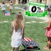 GoSports 4 x 2 ft Aluminum Cornhole Game Sets – Choose LED Lights or Standard – Set Includes 2 Foldable Regulation Size Boards, 8 Bean Bags, & Rules(LED America)